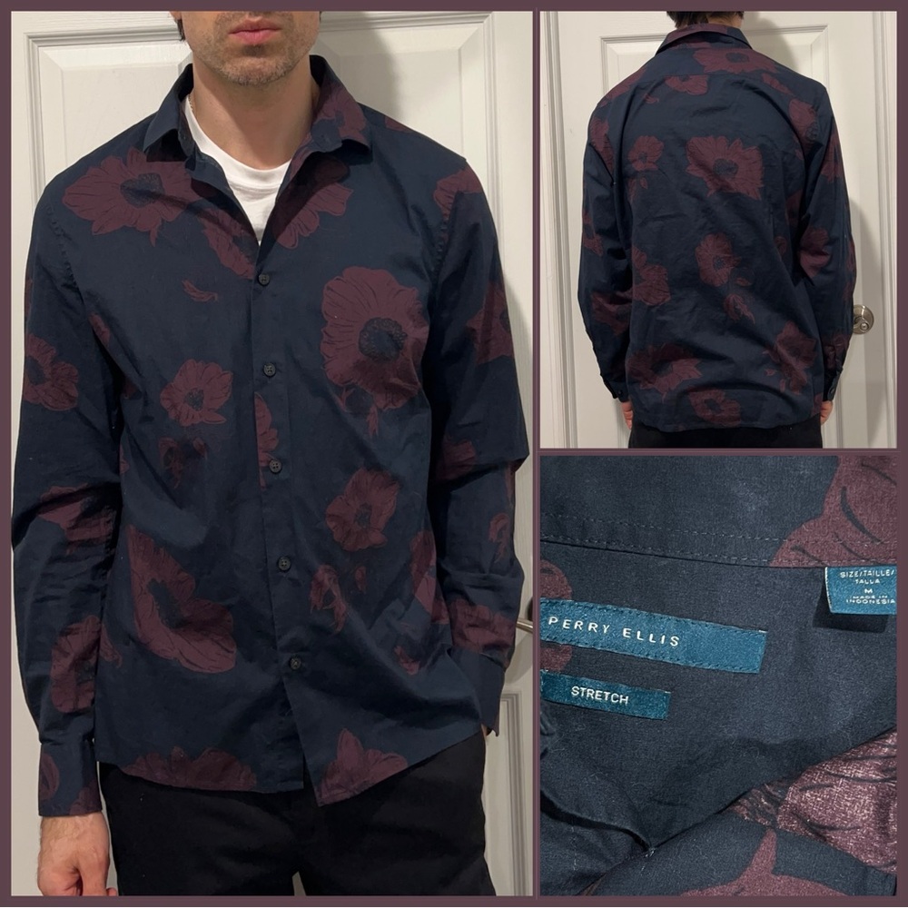 Perry Ellis Casual Mens Shirt Size Medium
